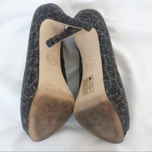 MICHAEL KORS Sequin Peep Toe Heels FREE SHIPPING! - Picture 5 of 11